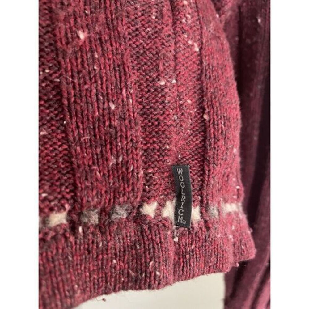 Woolrich Quarter Zip Sweater Size Large Women's Wine Red - Picture 5 of 10